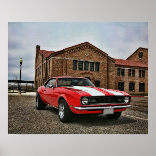 Poster Super sport camaro de 1968 (Frente)