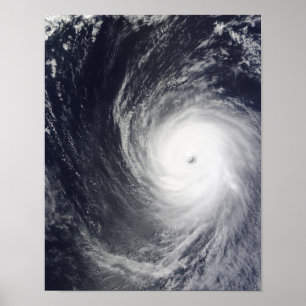Poster Super Typhoon Melor paira sobre o Pacífico Oce