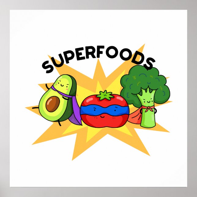 Poster Superalimentos Funny Vegetal (Frente)