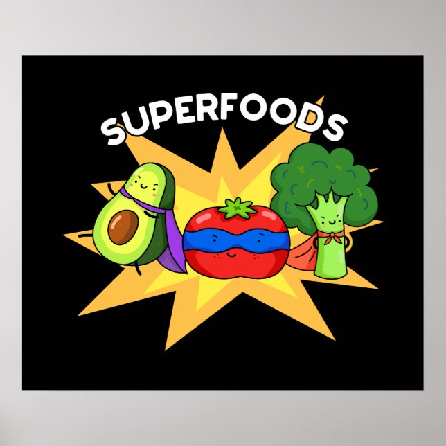 Poster Superalimentos Funny Vegetal (Frente)