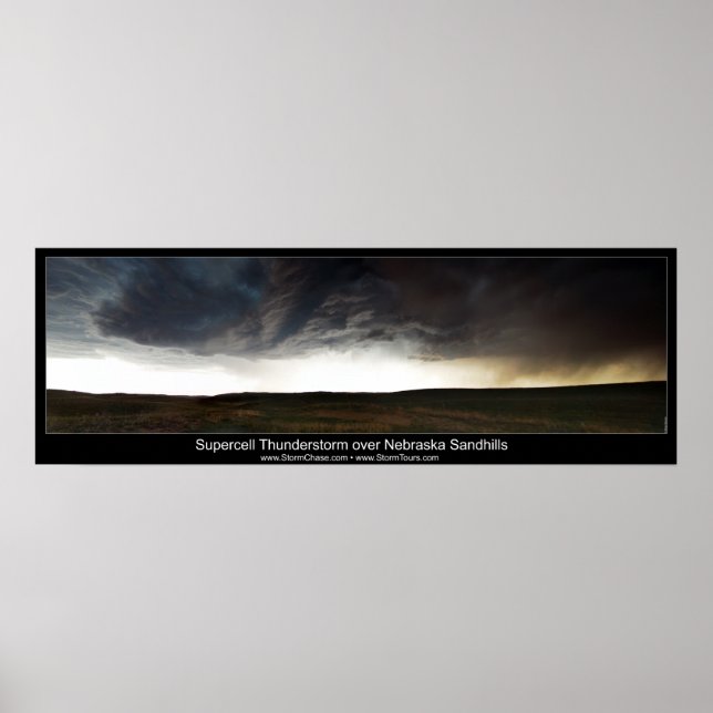 Póster Supercélula sobre Sandhills do Nebraska (Frente)