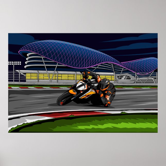 Poster SuperDuke na pista de corrida (Frente)