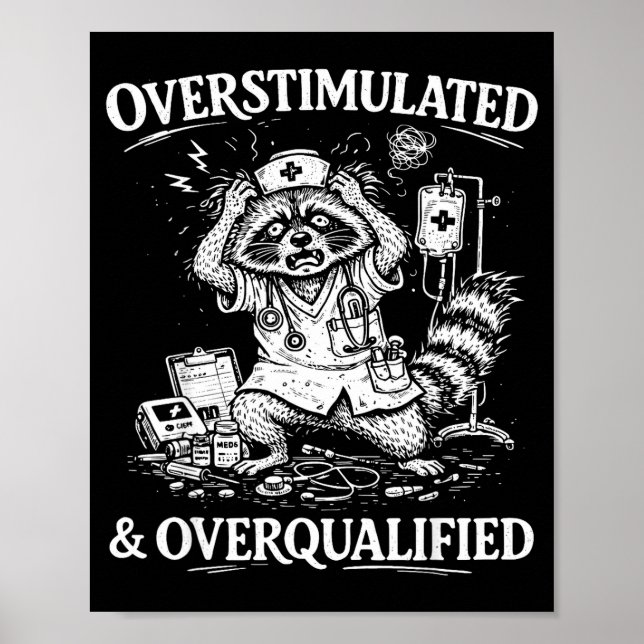 Poster Superestimulada e superqualificada enfermeira selv (Frente)