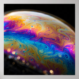 Poster Superfície de Bolha de Sabão Macro