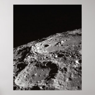 Poster Superfície e horizonte da lua