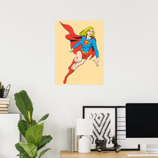 Poster Supergirl em Ação (Escritório em casa)