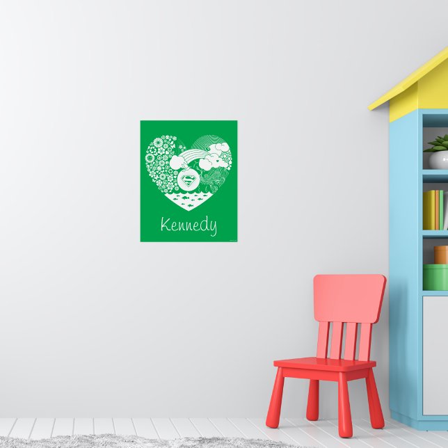 Poster Supergirl Floral Peace Hearic (Berçário 1)