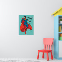 Supergirl Hovering in Blue Suit