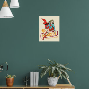Poster Supergirl Invencível - Gráfico Retroativo