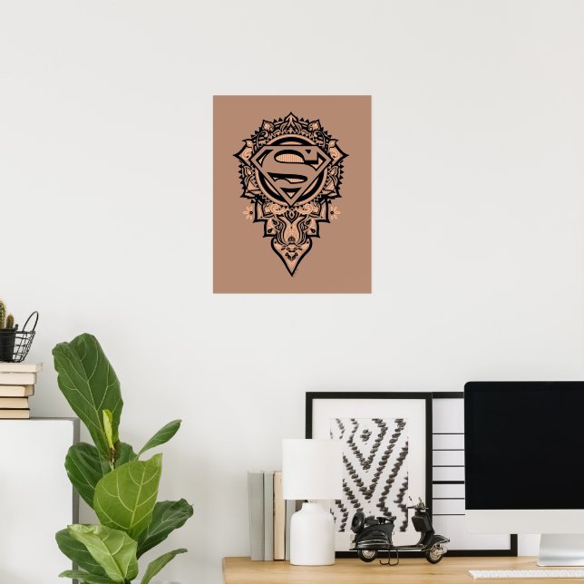 Poster Supergirl Mandala Graphic (Escritório em casa)