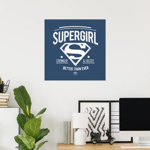 Poster Supergirl Melhor Do Que Nunca Gráfico Retroativo