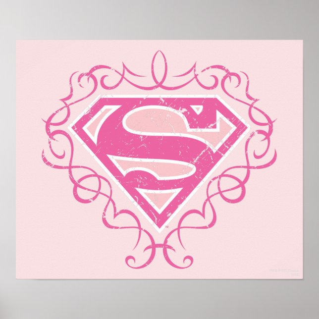 Póster Supergirl Pink Stripes (Frente)