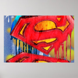 Póster Superman Estilizado | Logotipo de tinta urbana