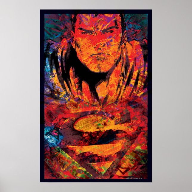 Poster Superman Orange Grunge (Frente)