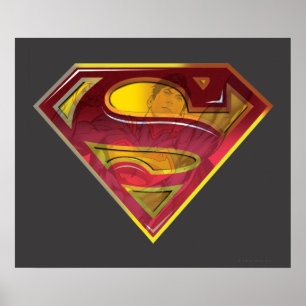 Póster Superman S-Shield Logotipo Reflexo