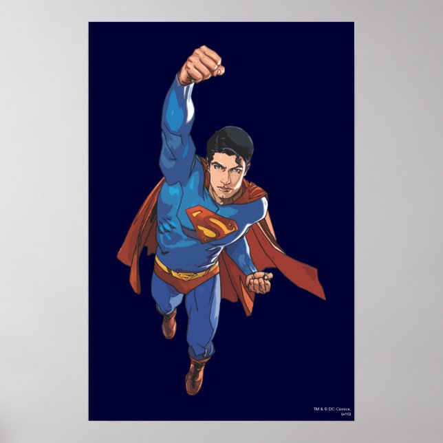 Póster Superman Voando para a Frente (Frente)