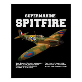Póster Supermarine Spitfire | WW2 Plane