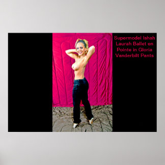 Poster Supermodelo Ishah Laurah em Gloria Vanderbilt Pant