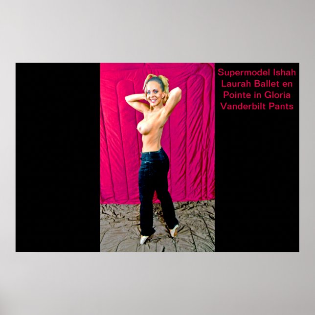 Poster Supermodelo Ishah Laurah em Gloria Vanderbilt Pant (Frente)