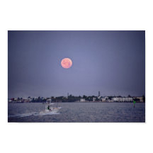 Supermoon Moonset sobre Maratona, Florida