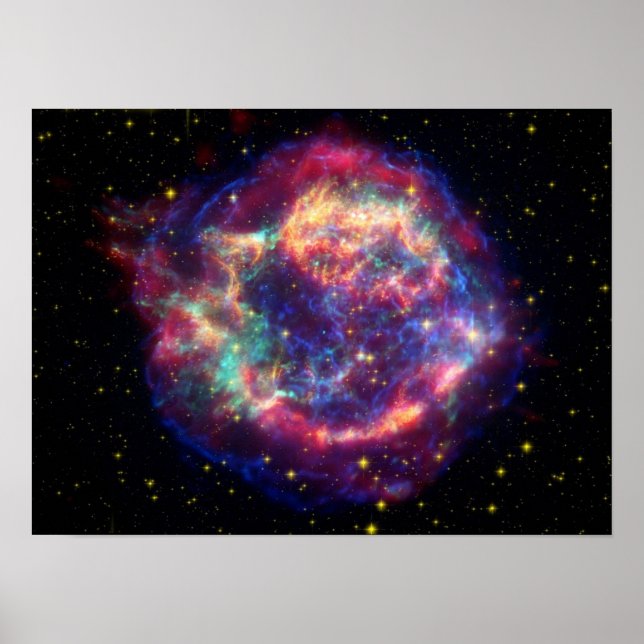 Póster supernova remanescente Cassiopeia A (Frente)
