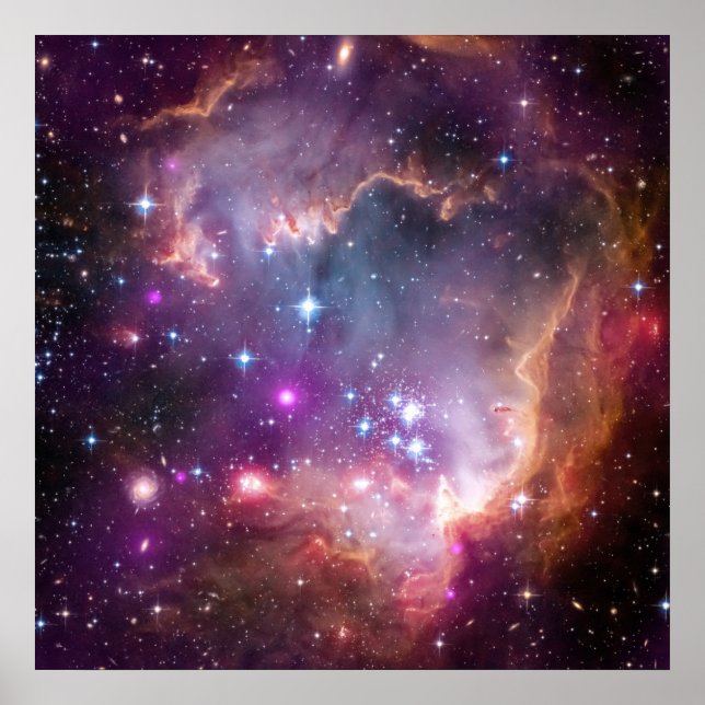 Póster Supernova Universo Nebula, Galáxia Rosa, Stars Nig (Frente)