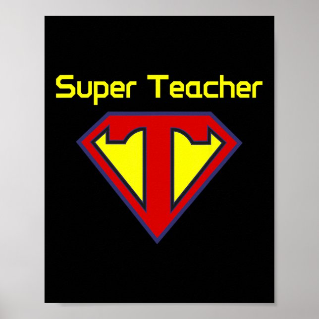 Poster Superprofessor Super-herói Professor Divertido  (Frente)