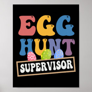 Poster Supervisor da Caça aos Ovos de Páscoa Divertido Mã