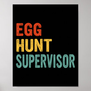 Poster Supervisor de Caça de Ovo Mãe Adulto de Pai Páscoa