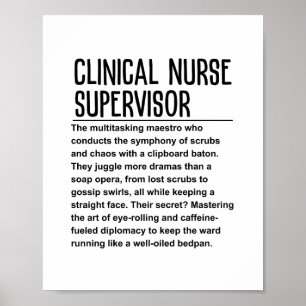 Poster Supervisor de enfermagem clínica