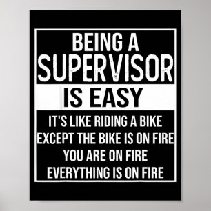 Poster Supervisor Engraçado Frase de Design_ Ser um Super