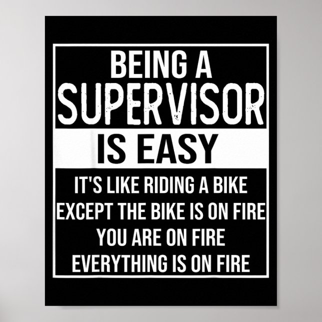 Poster Supervisor Engraçado Frase de Design_ Ser um Super (Frente)
