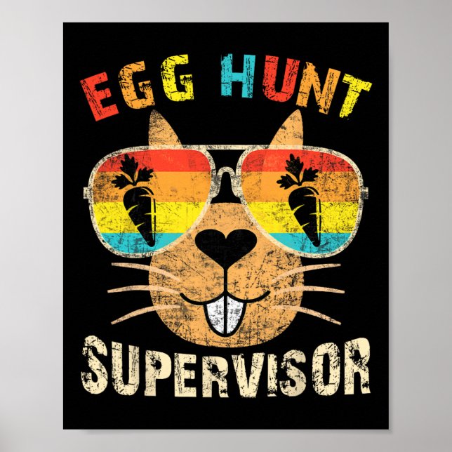 Poster Supervisora da Caça aos Ovos Festa Retro de Caça a (Frente)