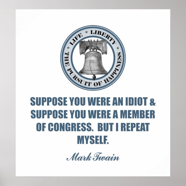 Póster Suponha que Mark Twain (Frente)