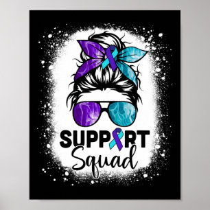 Poster Suportar Awarene de Prevenção Suicida de Bun Sad
