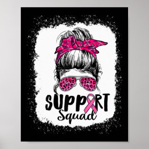Poster Suportar Cancer da Mama do Guerreiro Rosa-Rosa-Tro