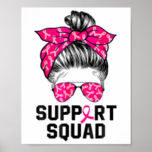 Poster Suportar Cancer da Mama do Guerreiro Rosa-Rosa-Tro
