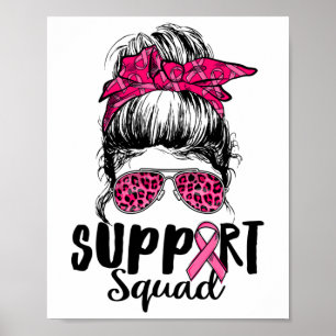 Poster Suportar Cancer da Mama do Guerreiro Rosa-Rosa-Tro