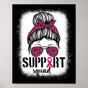 Poster Suportar Cancer da Mama do Guerreiro Rosa-Rosa-Tro