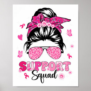 Poster Suportar Cancer da Mama do Guerreiro Rosa-Rosa-Tro
