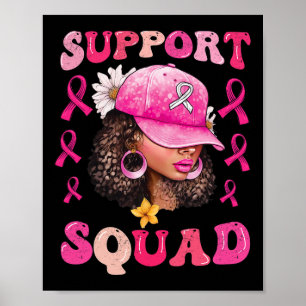 Poster Suportar Cancer da Mama do Guerreiro Rosa-Rosa-Tro