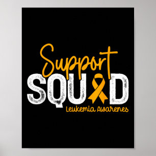 Poster Suportar Cancer Laranja Esquadrão Leucemia Awaren