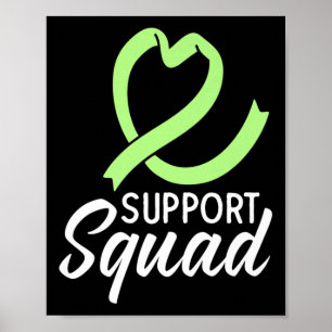 Poster Suportar Faixa Verde de Sensibilização Mental Esqu
