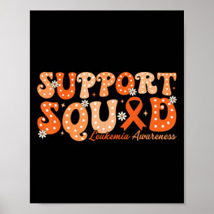 Poster Suportar Leucemia Laranja Esquadrão Cancer Sanguín
