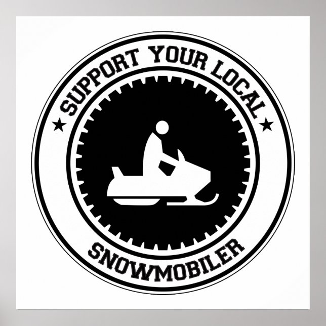 Póster Suportar o Snowmobiler local (Frente)