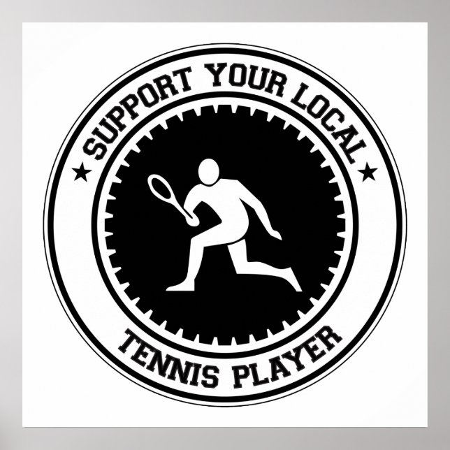 Poster Suportar seu Tênis player local (Frente)