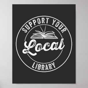Poster suporte à biblioteca localY Square Sticker