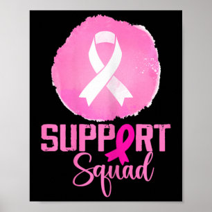 Poster Suporte a Cancer de Mama em Quadrado com Suporte a