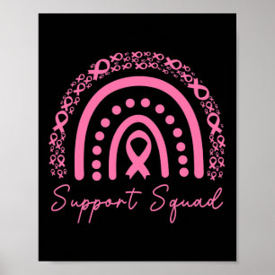 Poster Suporte à Consciência do Cancer de Mama em Esquadr