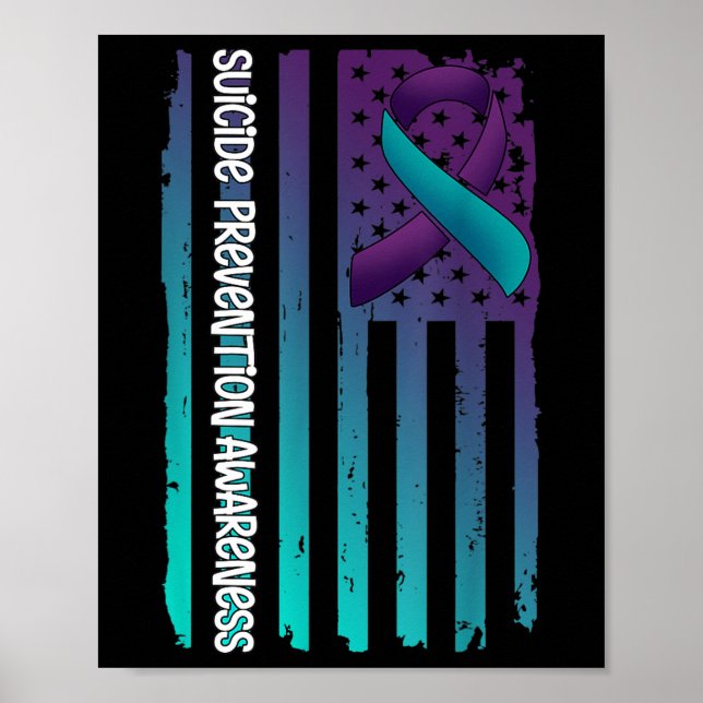 Poster Suporte à Fita da Bandeira Americana Conscientizaç (Frente)